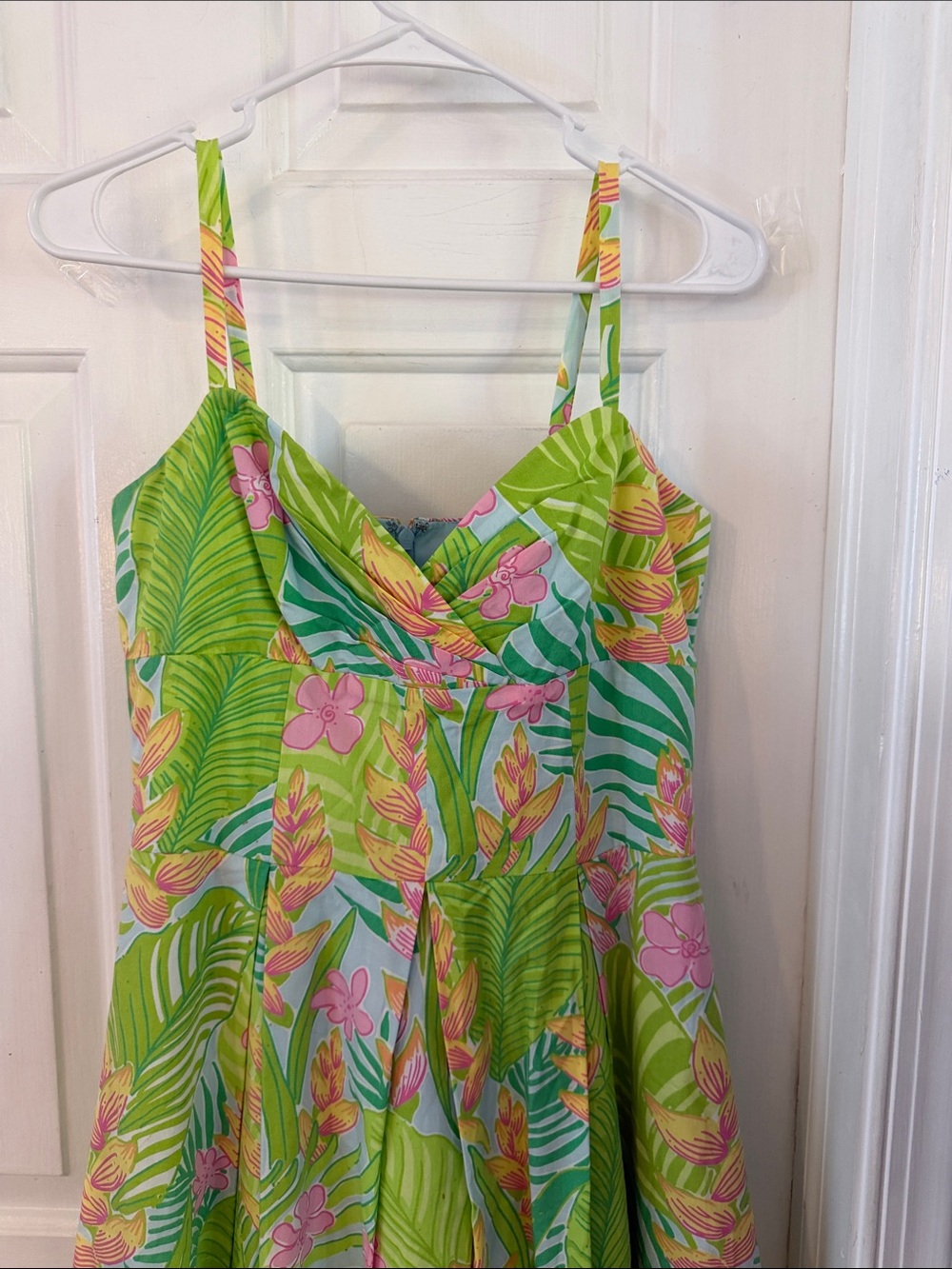 Vintage Lilly Pulitzer Botanical Garden Palm Fern Billie Dress Size 8 - Picture 2 of 8